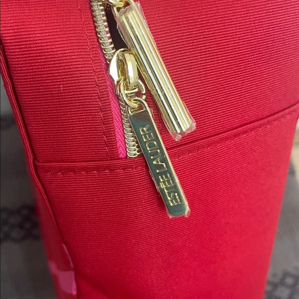 Elegant Red and Pink Women's cosmetic Bag